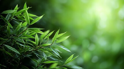 Poster - Lush green plant with several leaves is growing in a forest. The leaves are vibrant and healthy, and the plant appears to be thriving in its natural environment