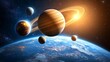 © Sultan - A vibrant and colorful image showing multiple planets in space