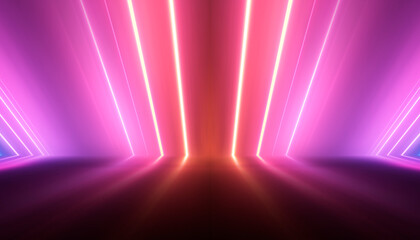 Wall Mural - abstract neon futuristic bright background.