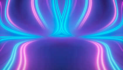 Wall Mural - abstract neon futuristic bright background.