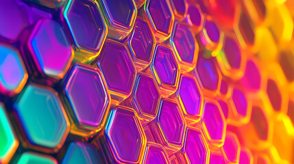 Wall Mural - colorful honeycomb pattern