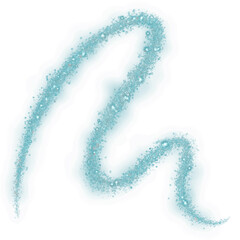 Poster - Sparkling ice diamond trail. Crystal brush stroke on transparent background. PNG