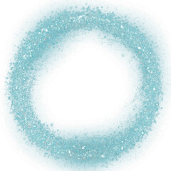 Poster - Sparkling ice diamond circle. Crystal brush stroke on transparent background. PNG
