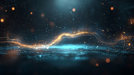 Poster - Abstract digital particles flow
