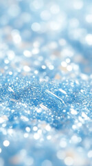 Poster - Shimmering blue glitter generating festive bokeh effect for celebratory graphic elements
