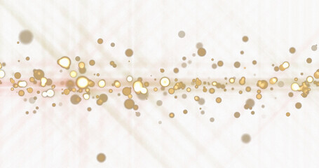 Aufkleber - Gold glitter background, light particles wave on transparent background. PNG