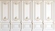 © azzahra - White ornate wall paneling interior background