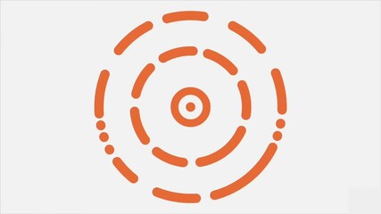 Wall Mural - a circular abstract animation symbolizing focus, accuracy, and goal-setting.
