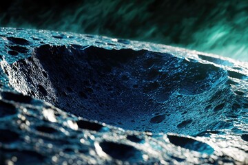 Wall Mural - a close-up view of a cratered lunar surface, showcasing the texture and impact history of the celest