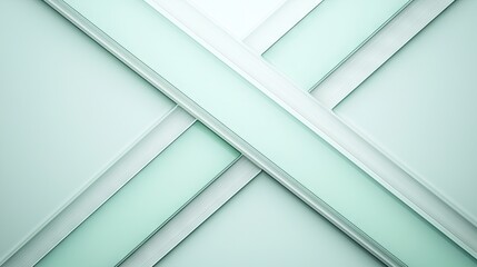 Wall Mural - modern abstract pastel green intersecting lines on the wall, background pattern for contemporary des