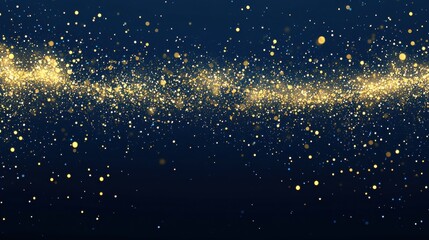 Wall Mural - An abstract artistic representation of golden sparkling particles