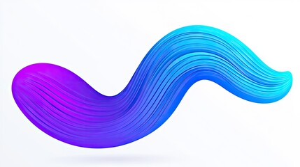 Wall Mural - abstract fluid shape on white background