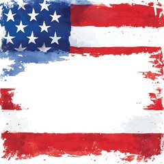 Aufkleber - Distressed artistic representation of the American flag emphasizing texture and style : Generative AI