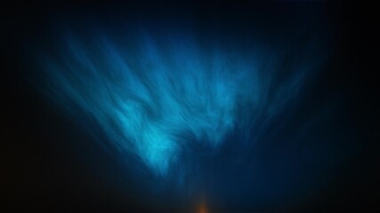 Wall Mural - Dark Blue Sky Fractal Smoke Space Background Loop