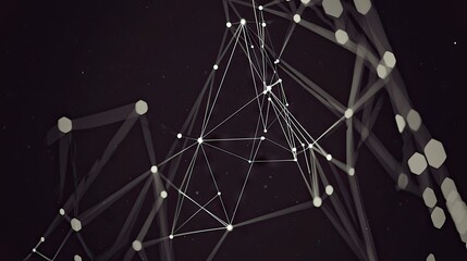 Poster - data network connecting points in digital space; technology concept, future trends for use as a back