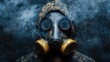© Almahyra - Person in gas mask shrouded in smoke.