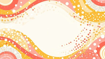 Wall Mural - Abstract wavy background with circles and dots. Use Graphic design template