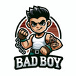 © drawscontent - Vector graphics EPS10 — a vibrant print of the 'Bad Guys' emblem and logo in a colorful mascot style, blending bold design and dynamic colors to create a memorable image.