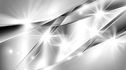 Poster - abstract silver geometric background