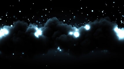 Wall Mural - dark clouds glowing with light