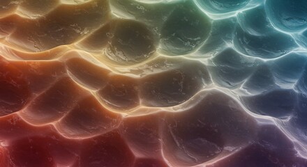 Poster - A colorful, abstract image of water with a blue and red swirl