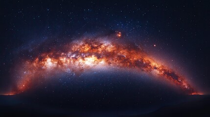 Wall Mural - the milky way arches across a star-filled sky, showing the galaxy's vastness