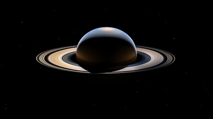 Wall Mural - saturn is displayed in striking detail, highlighting its iconic rings and beautiful gaseous atmosphe