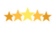 © OS - Five Yellow Stars in a Row with Gradients from Dark to Light, Service Rating, Excellence, Quality Assessment, Professional Service Evaluation and Performance Standards in Various Industries