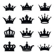 © NguynTh - Silhouette Set of Twelve Royal Crowns Variety