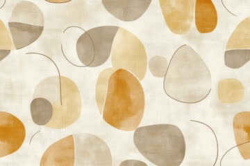Wall Mural - abstract geometric pattern with earthy tones and soft lines