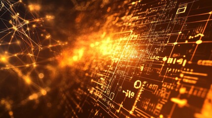 Abstract Digital Network: Golden Circuits and Connections