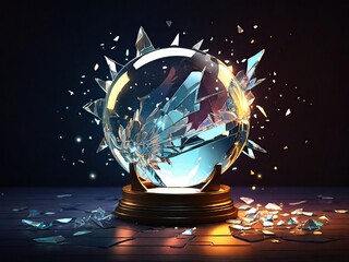Wall Mural - crystal ball in the glass