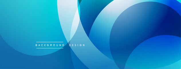 Leinwandbilder - Layered circular shapes in vivid colors form a gradient-rich abstract design with smooth transitions, depth effects, and a modern, futuristic aesthetic