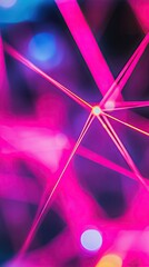 Poster - abstract blurred light trails in a dark space for creative backgrounds, decoration or presentations