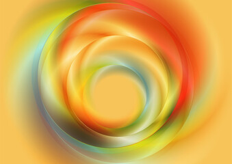 Wall Mural - multicolored glowing smooth circles abstract modern glossy background. vector futuristic tech design