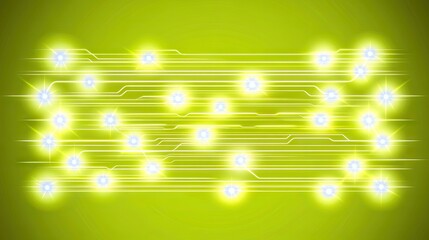 Wall Mural - illuminated circuit board pattern