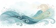 © SUPERARTMAN - Dynamic ocean waves artwork coastal environment abstract illustration serene and calming atmosphere artistic viewpoint nature-inspired concept for nature lovers