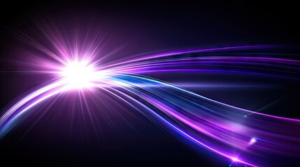 Wall Mural - abstract vibrant light streaks