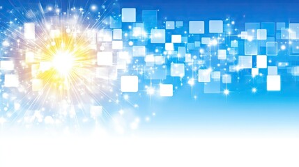 Wall Mural - sparkling digital sunburst background
