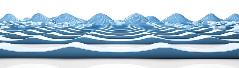 Wall Mural - Abstract blue waves background. Concept for sound, rhythm or design