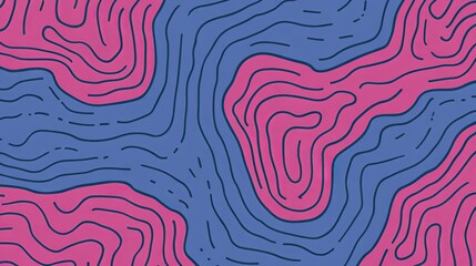 Wall Mural - Abstract wavy lines pattern