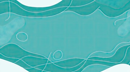 Sticker - abstract teal background with wavy lines and shapes. suitable for social media posts, presentations,