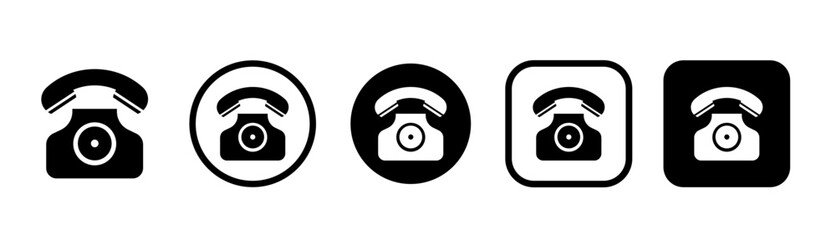 Wall Mural - phone icon set. contact us. telephone symbol. vector illustration.