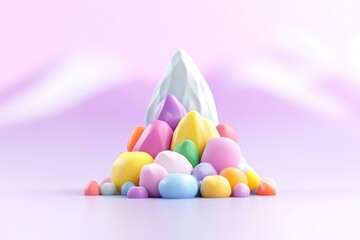 Wall Mural - colorful abstract mountain