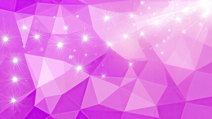 Wall Mural - Abstract polygonal background with glowing particles