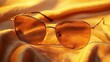 © Dede - Golden Aviator Sunglasses on Silk