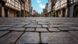 © Photography09 - Medieval town square with textured slate pavement, high-detail realism