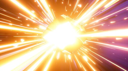 Sticker - abstract energy burst, centering sphere
