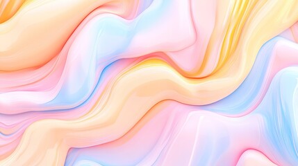 Wall Mural - Abstract Liquid Swirls in Pastel Colors