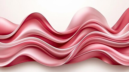 Sticker - abstract pink flowing waves graphic